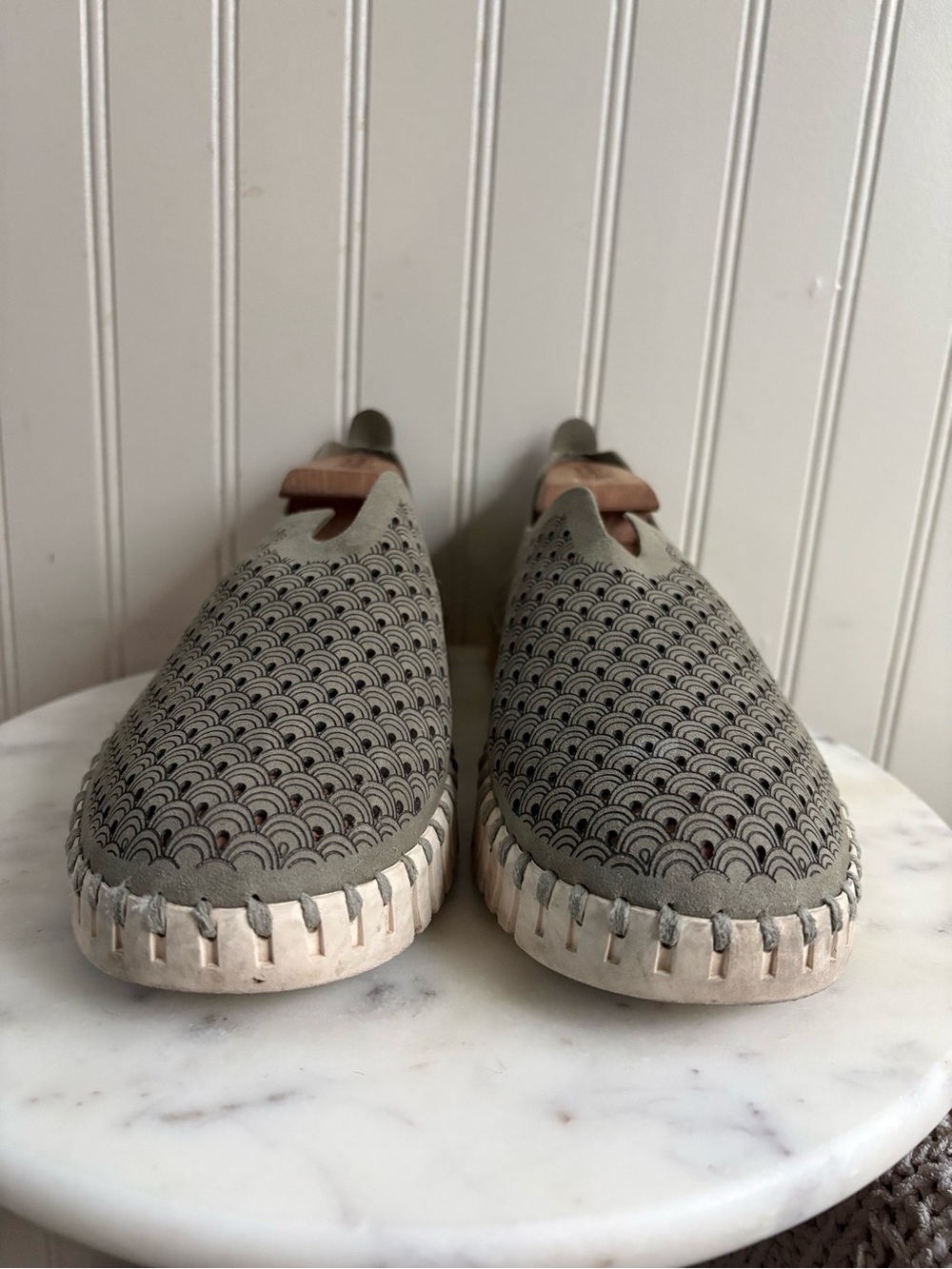 Ilse Jacobsen Tulip 139 Perforated Shoes Women’s 10 Olive Gray Summer Casual EUC - Picture 6 of 14